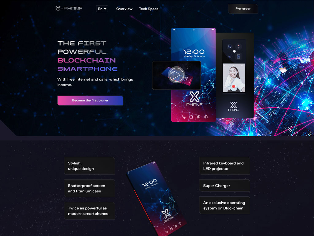 Website of the "X-Phone" project (UAE)